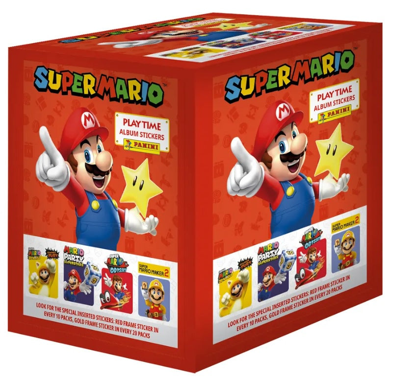 CAJA DE 50 SOBRES DE ESTAMPAS SUPER MARIO 2025