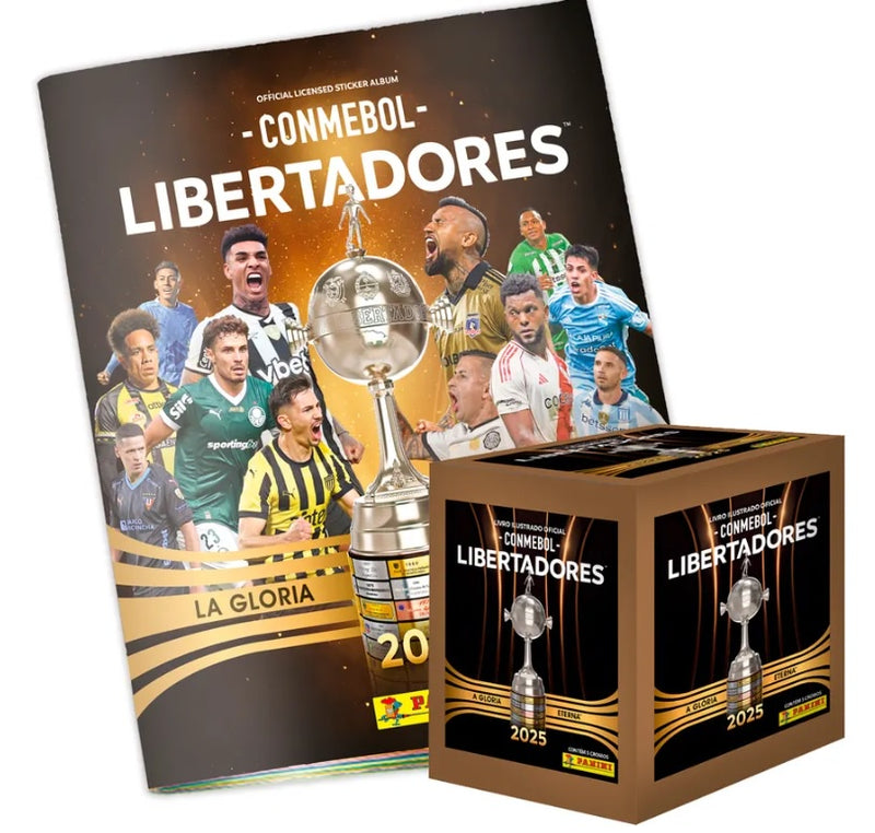 ALBUM LIBERTADORES 2025 +1 CAJA CON 50 SOBRES DE ESTAMPAS