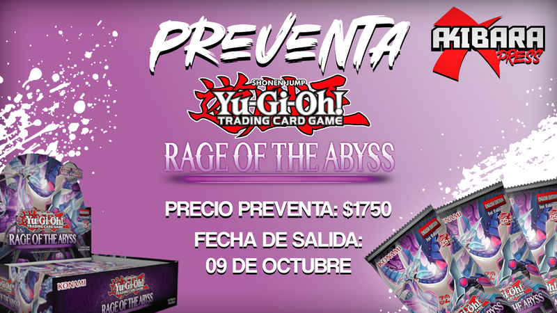 YU GI OH TCG RAGE OF THE ABYSS DISPLAY INGLES