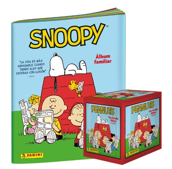 ALBUM SNOOPY + CAJA CON 50 SOBRES DE ESTAMPAS