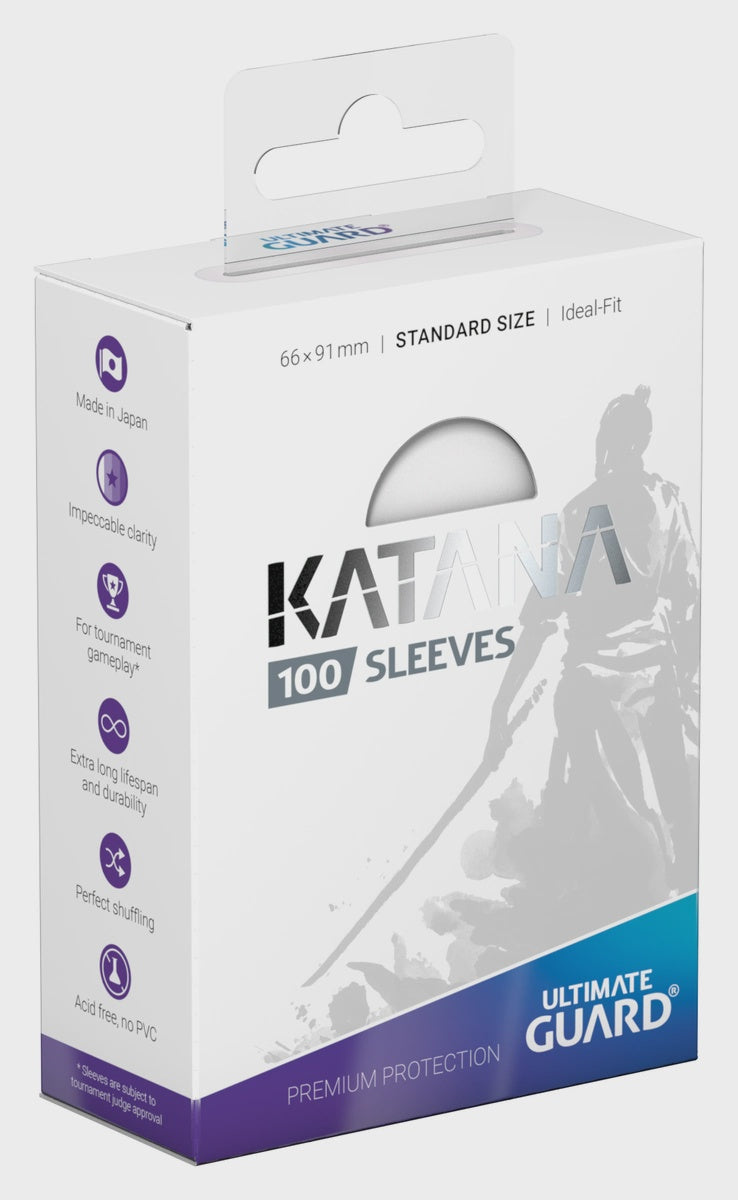 CARD SLEEVES: KATANA SLEEVES STANDARD SIZE- TRANSPARENT (100CT)