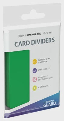CARD DIVIDERS: STANDARD SIZE- GREEN