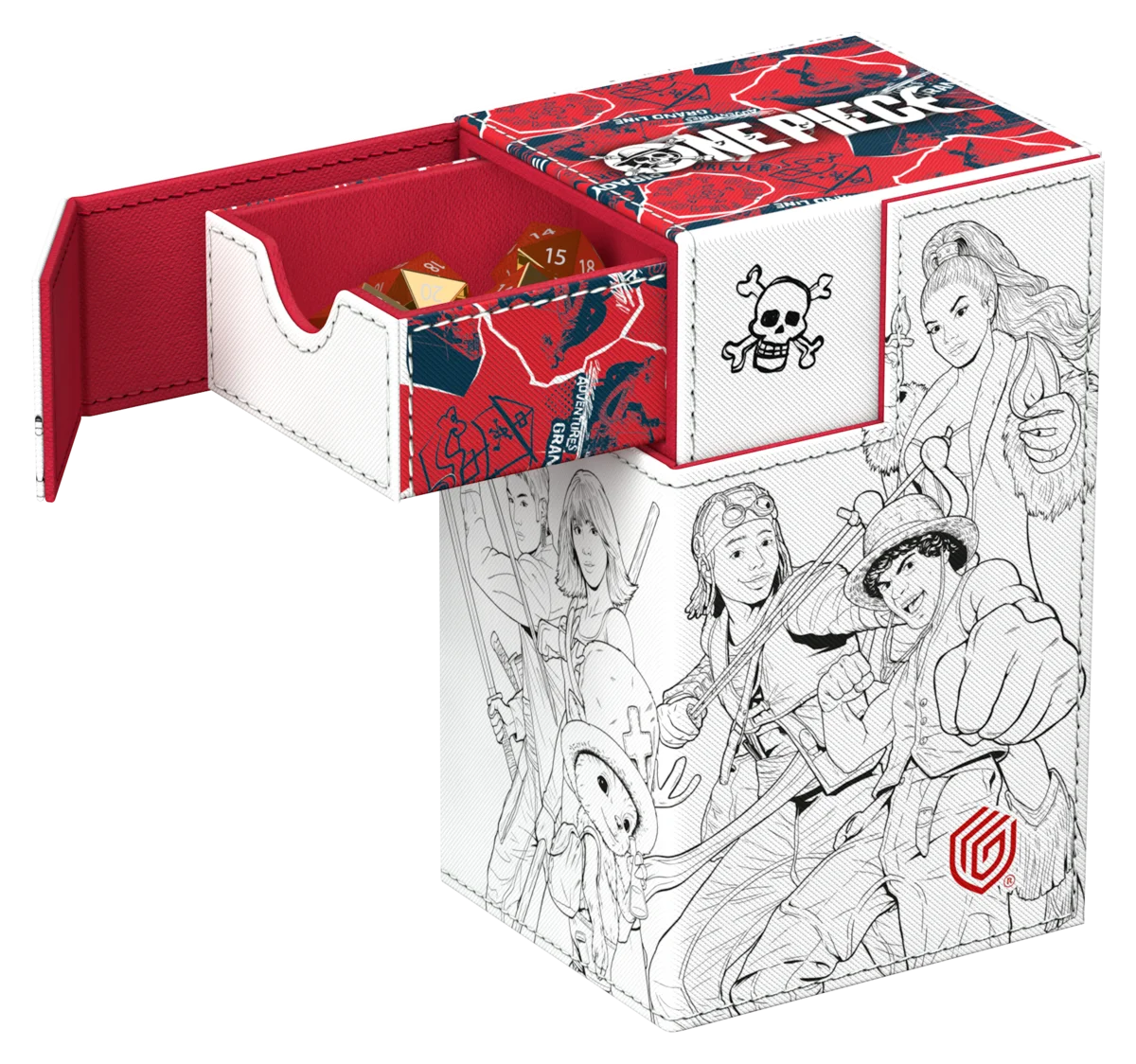 DECK CASE FLIP'N'TRAY 80+ XENOSKIN NETFLIX- ONE PIECE- SKETCH