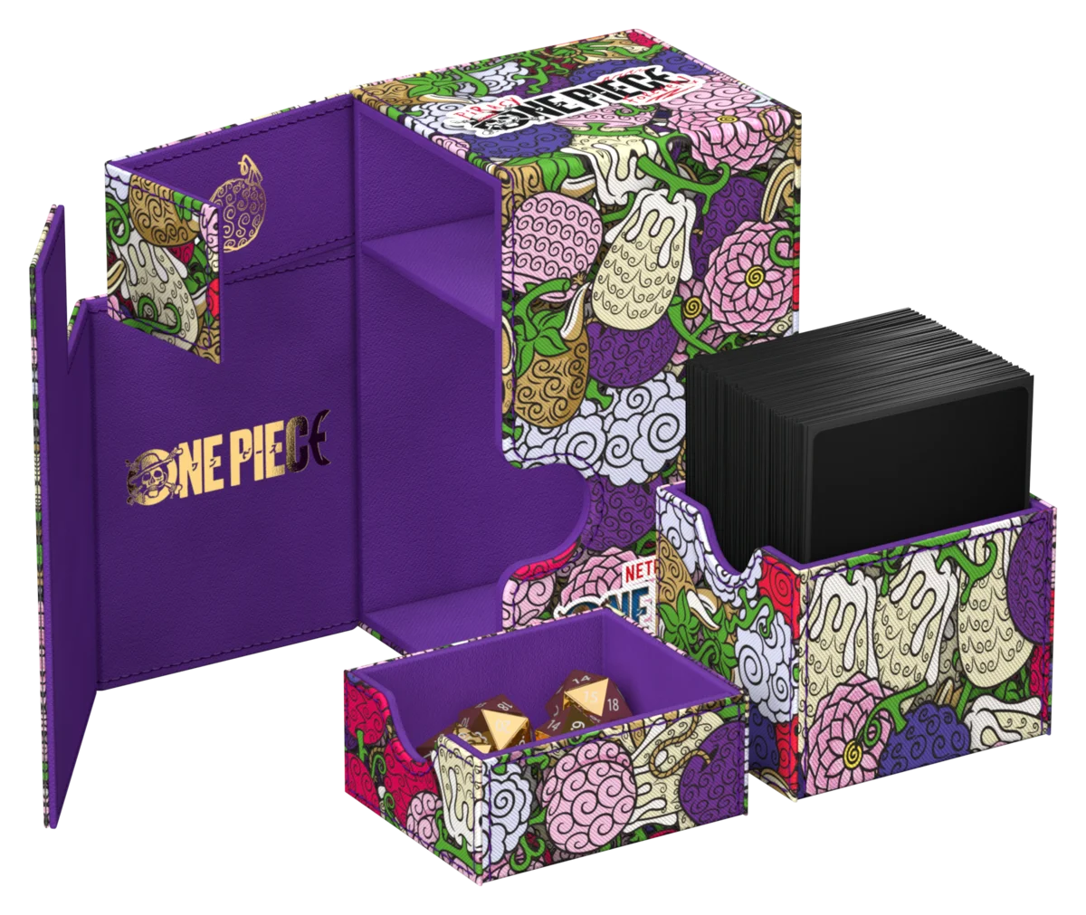 DECK CASE FLIP'N'TRAY 80+ XENOSKIN NETFLIX- ONE PIECE- DEVILFRUIT PATTERN