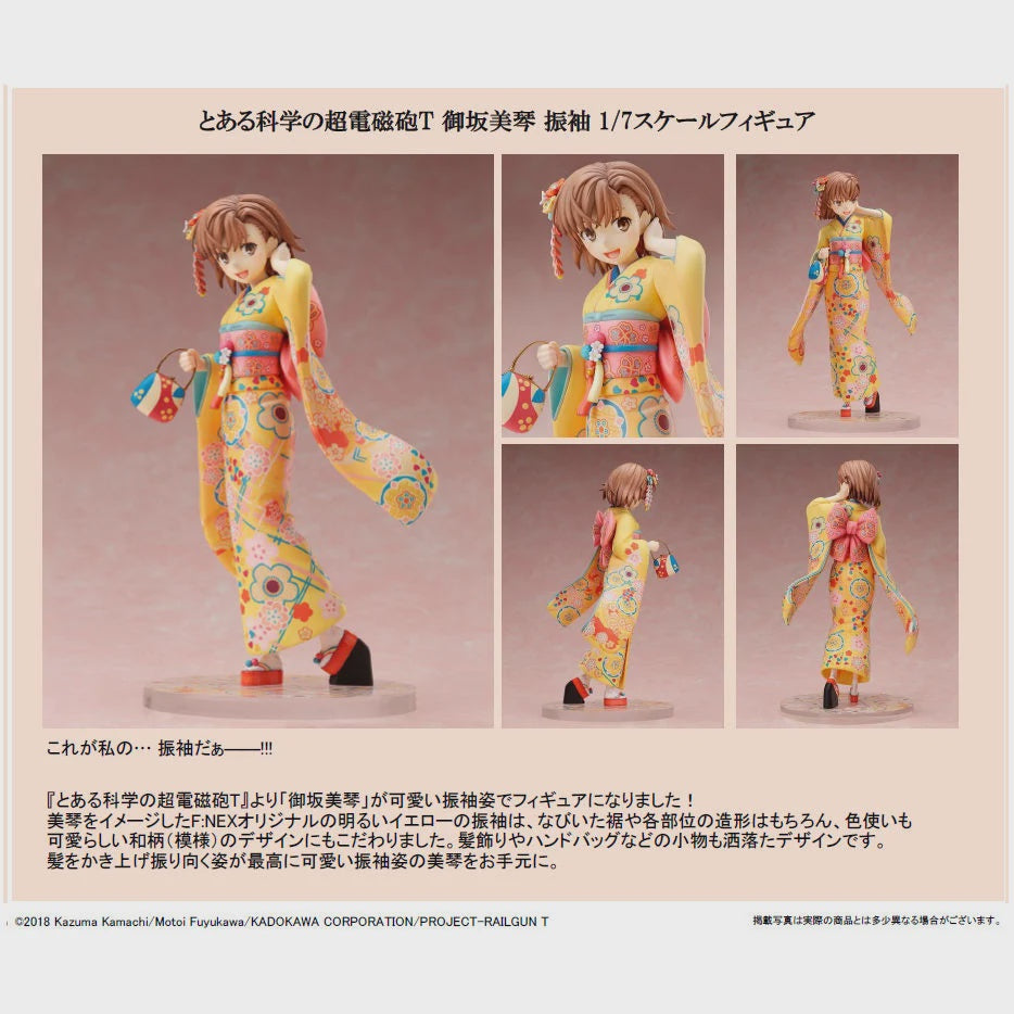 A Certain Scientific Railgun T -Mikoto Misaka- Furisode ver. 1/7 Scale Figure-Figuras-FURYU-Akibara Xpress