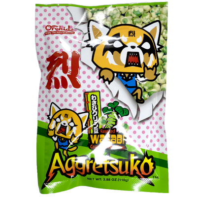 AGGRETSUKO Roasted Wasabi Coated Green Peas 110g-Alimentos-Asian Food-Akibara Xpress
