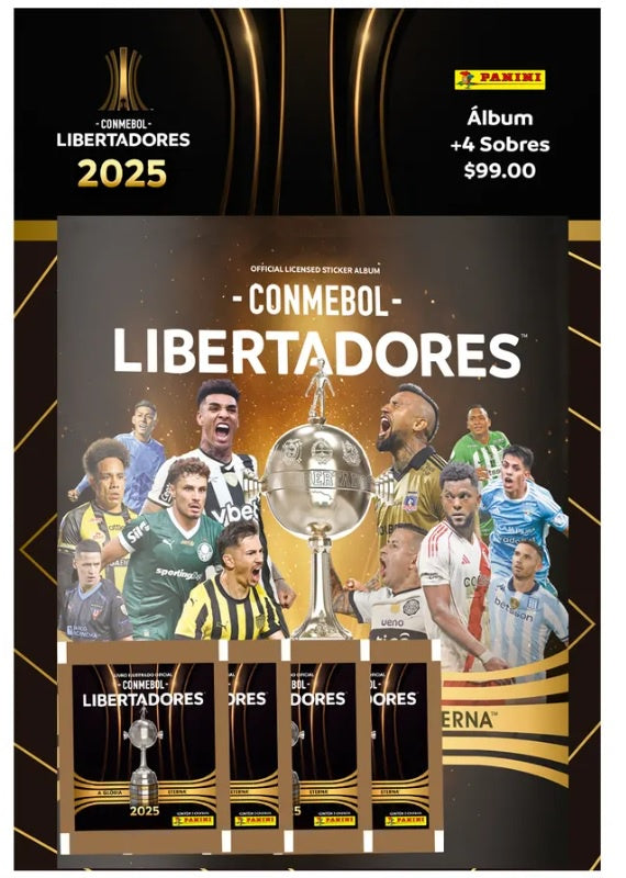 ALBUM LIBERTADORES  2025 + 4 SOBRES DE ESTAMPAS