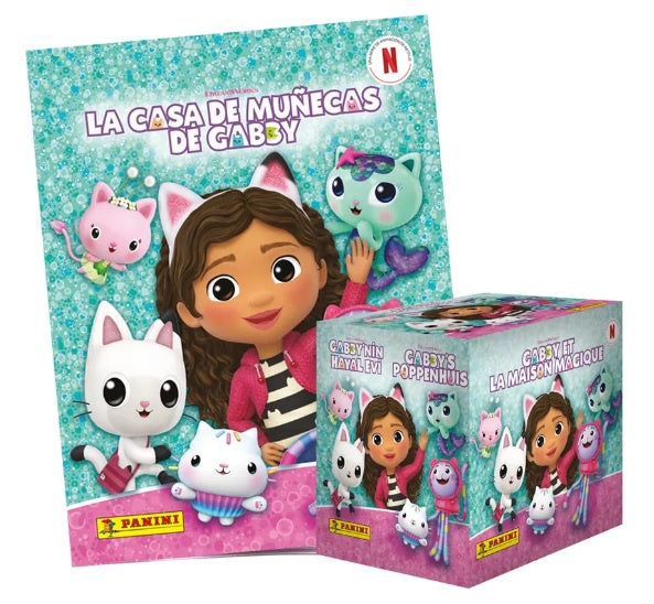 ALBUM + 1 CAJA CON 50 SOBRES LA CASA DE MUÑECAS DE GABBY