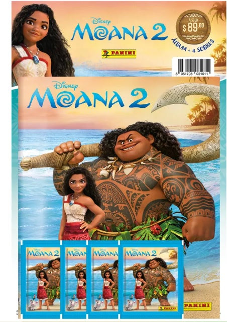 ALBUM MOANA + 4 SOBRES DE ESTAMPAS