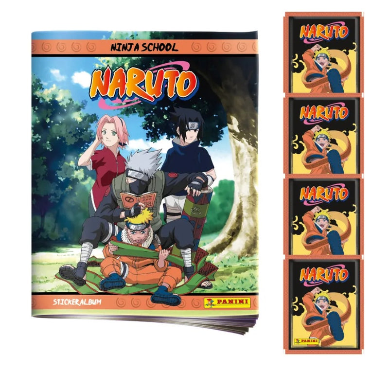 Album Naruto Aventuras Ninja Pasta Suave + 4 sobres de estampas