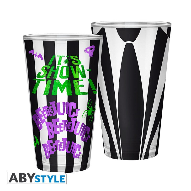 BEETLEJUICE - It's Show Time Glass, 14 oz.-Tazas-ABYSTYLE-Akibara Xpress