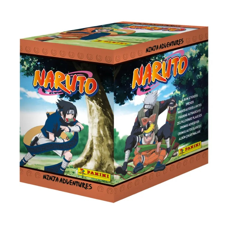 Naruto Aventuras Ninja Caja con 50 sobres de estampas