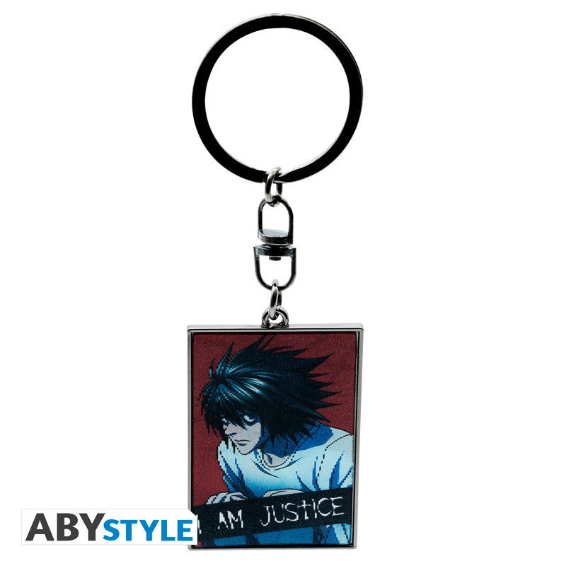 DEATH NOTE KEYCHAIN LENTICULAR "JUSTICE"-Llaveros-ABYSTYLE-Akibara Xpress
