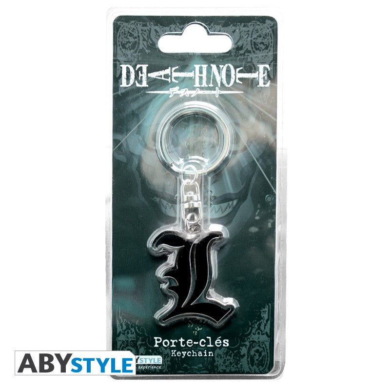 DEATH NOTE LLAVERO L SYMBOL-Llaveros-ABYSTYLE-Akibara Xpress