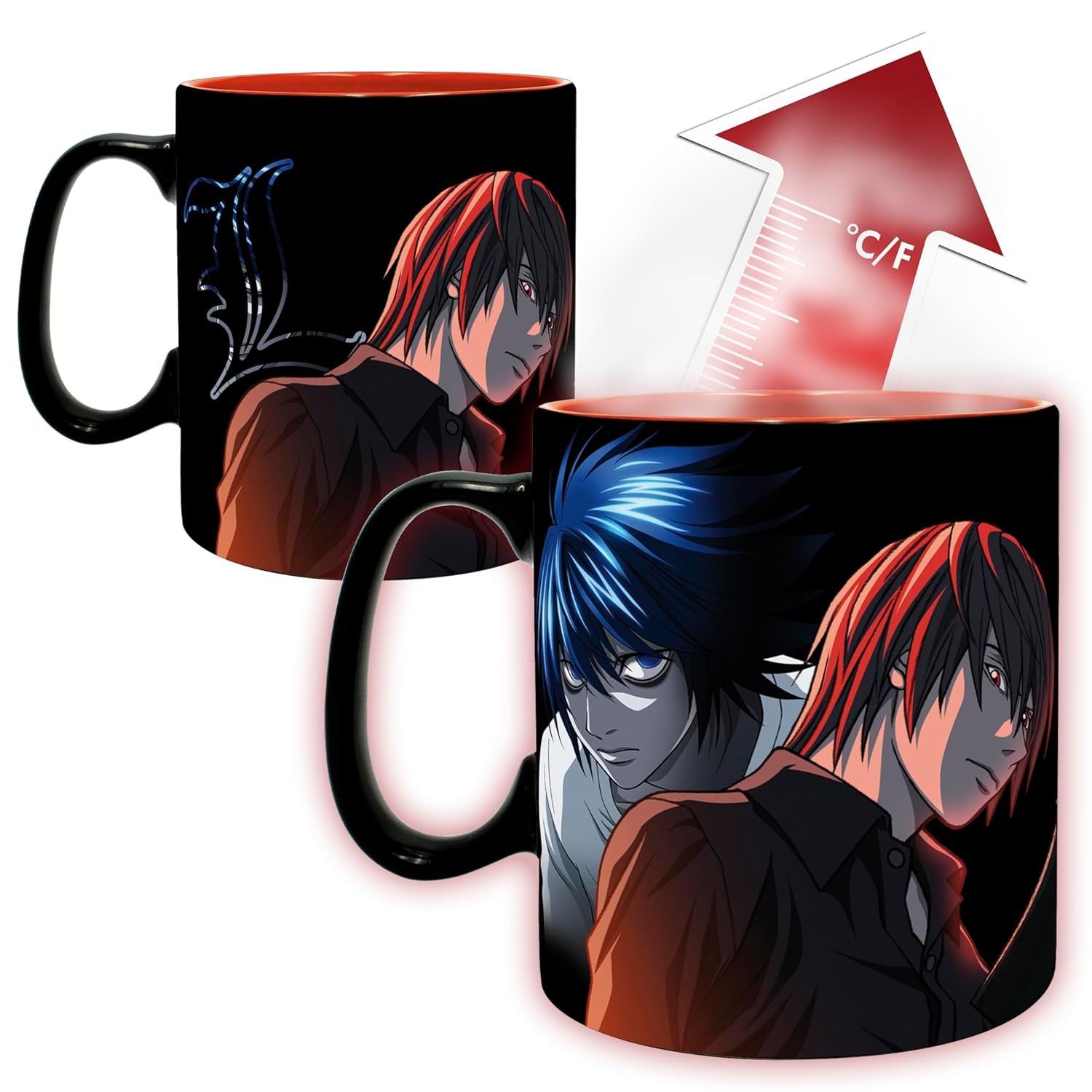 DEATH NOTE TAZA HEAT CHANGE 460ML L & LIGHT-Tazas-ABYSTYLE-Akibara Xpress