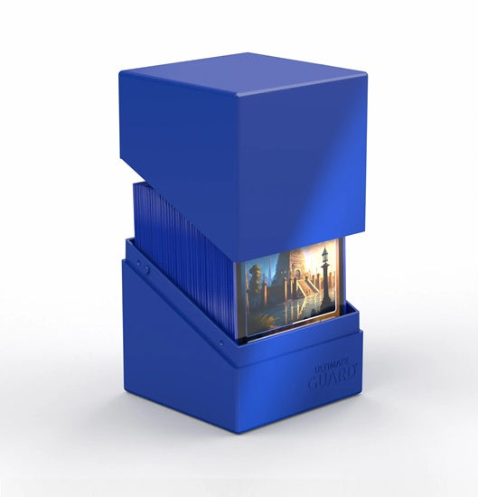 DECK CASE: BOULDER 100+ STANDARD SIZE- SOLID BLUE-TCG-COQUIHOBBY-Akibara Xpress