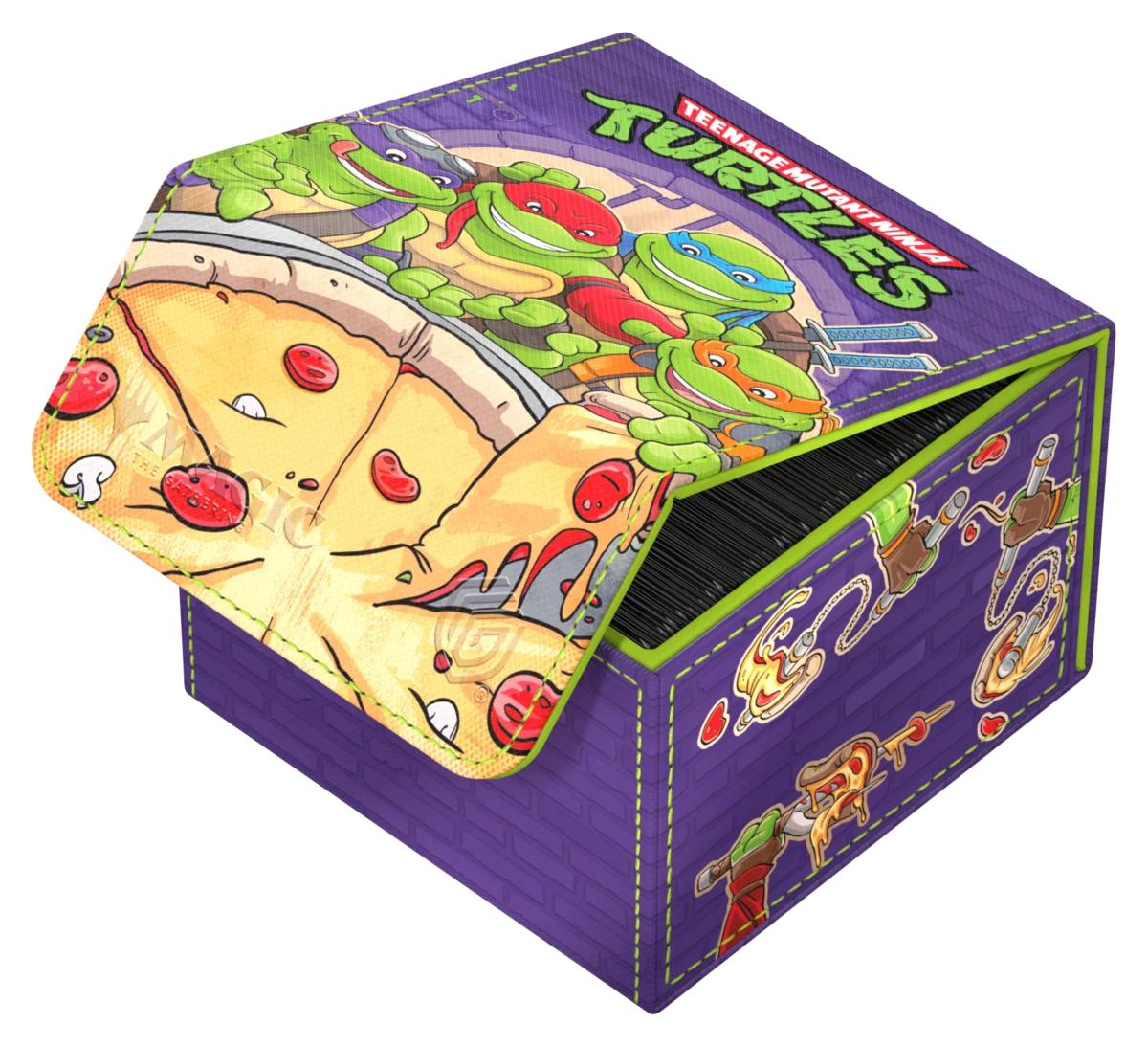 DECK CASE SIDEWINDER 100+ XENOSKIN MTG TEENAGE MUTANT NINJA TURTLES PIZZA BOX-TCG-ULTIMATE GUARD-Akibara Xpress