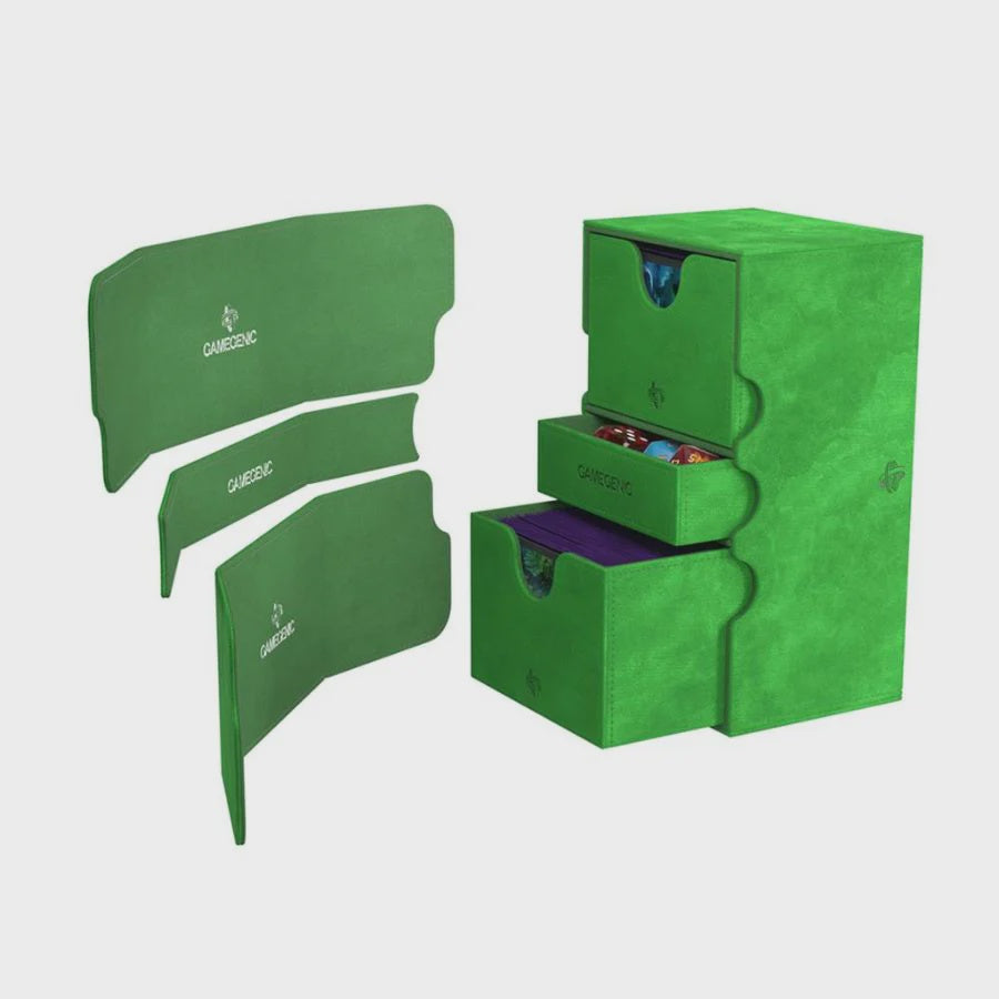 DECK CASE: STRONGHOLD 200+ XL STANDARD SIZE- GREEN-TCG-DRAGON SHIELD-Akibara Xpress