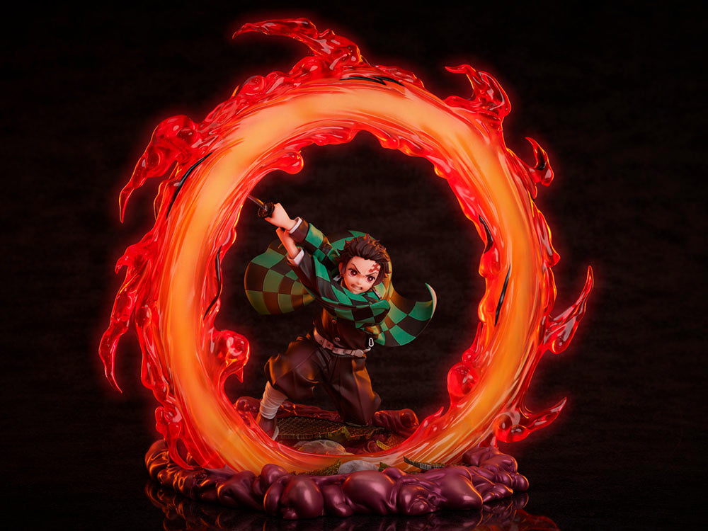 DEMON SLAYER: KIMETSU NO YAIBA TANJIRO KAMADO HINOKAMI KAGURA CLEAR BLUE SKY 1/8 SCALE FIGURE-Figuras-ANPLEX-Akibara Xpress