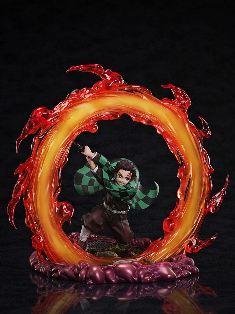DEMON SLAYER: KIMETSU NO YAIBA TANJIRO KAMADO HINOKAMI KAGURA CLEAR BLUE SKY 1/8 SCALE FIGURE-Figuras-ANPLEX-Akibara Xpress
