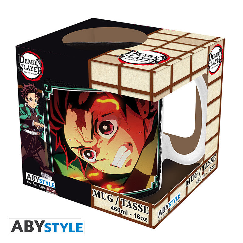 DEMON SLAYER TAZA 460 ML TANJIRO BLACK & GREEN-Tazas-ABYSTYLE-Akibara Xpress