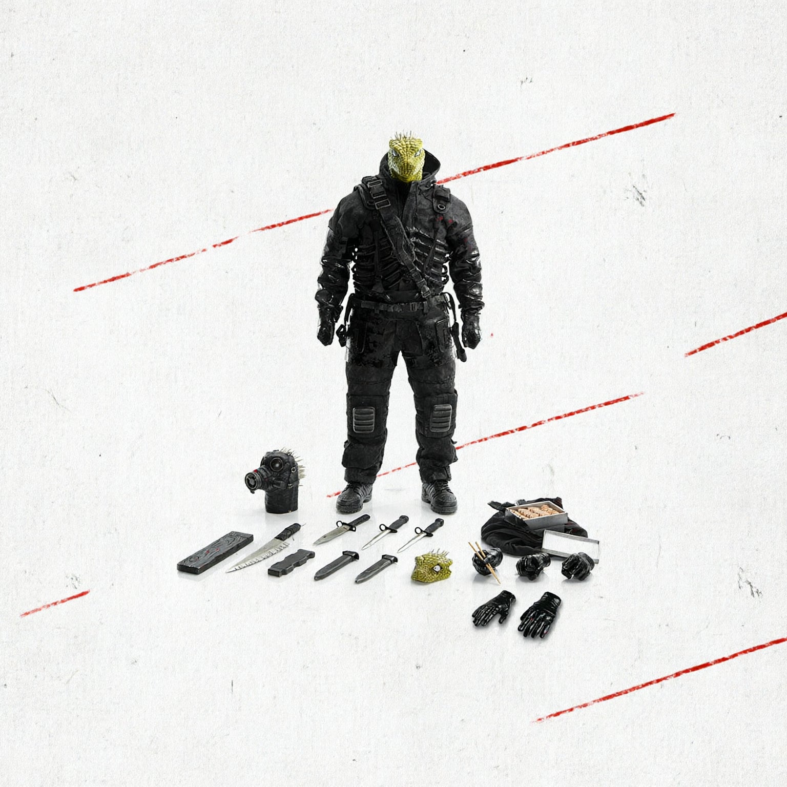 DOROHEDORO - 1/6 CAIMAN-Figuras-Threezero-Akibara Xpress