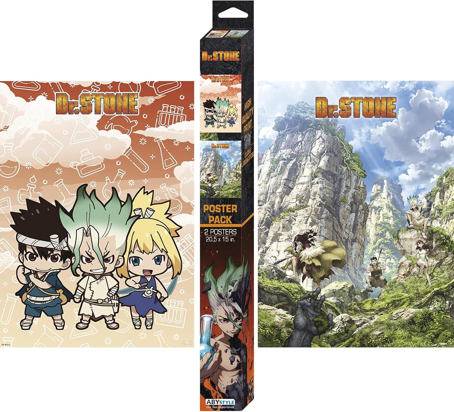 DR. STONE POSTER EN CAJA SET (15X20")-Poster-ABYSTYLE-Akibara Xpress