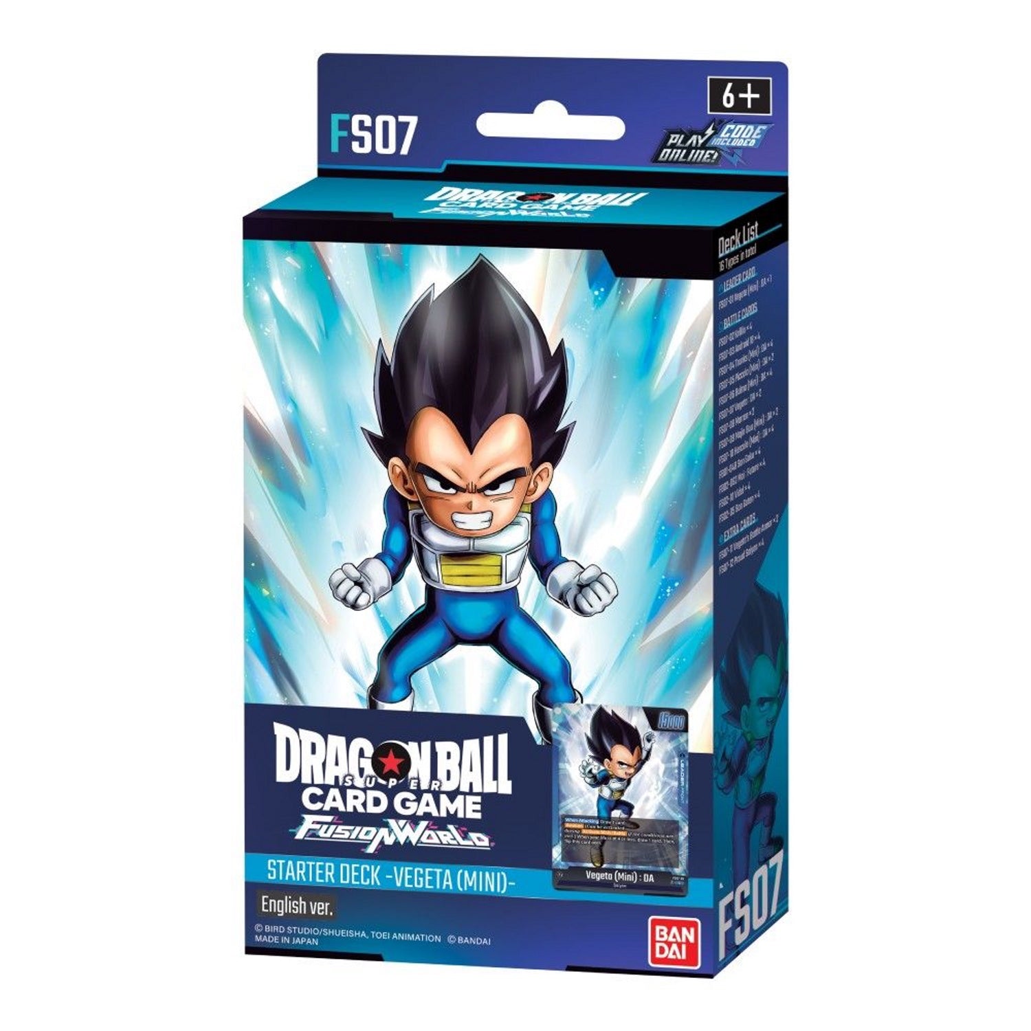 DRAGON BALL TCG FUSION WORLD STARTER DECK FS07 VEGETA-TCG-BANDAI-Akibara Xpress