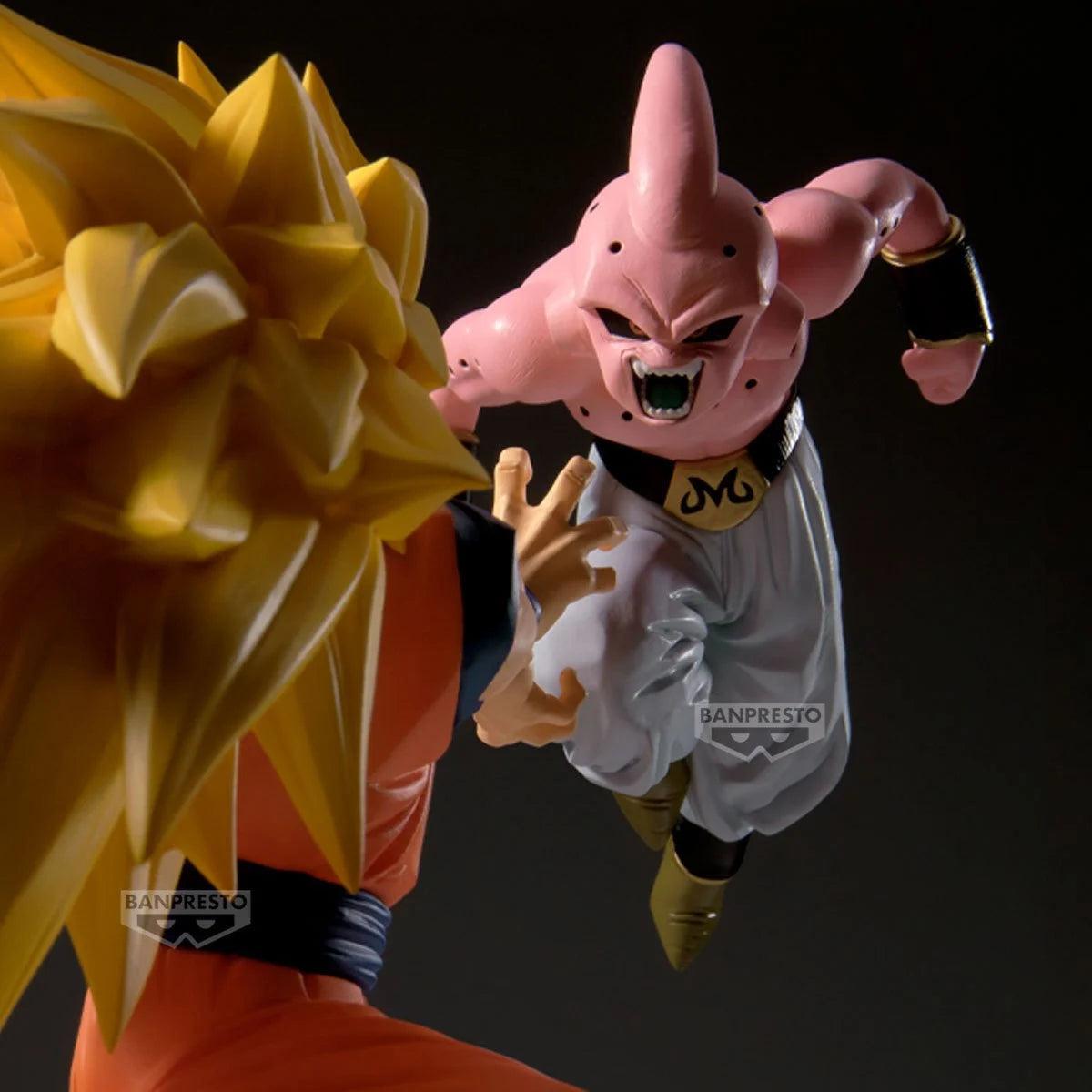 DRAGON BALL Z MATCH MAKERS MAJIN BUU VS SUPER SAIYAN 3 SON GOKU PURE-Figuras-BANPRESTO-Akibara Xpress