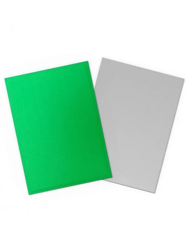 DRAGON SHIELD SLEEVES STANDARD DUAL MATTE APPLE GREEN & SILVER (100 CT.)-TCG-DRAGON SHIELD-Akibara Xpress