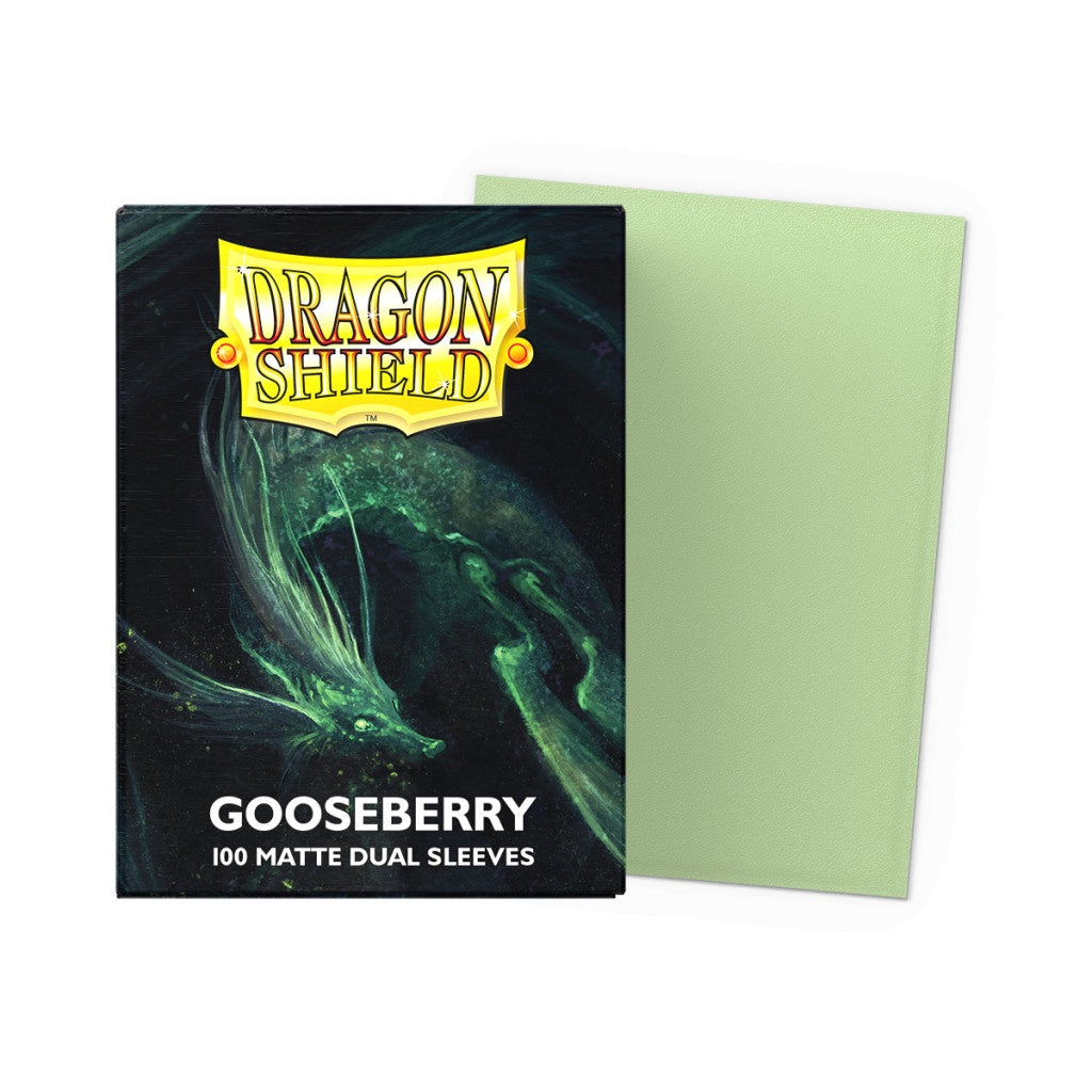 DRAGON SHIELD SLEEVES STANDARD DUAL- MATTE GOOSEBERRY (100 CT.)-TCG-DRAGON SHIELD-Akibara Xpress