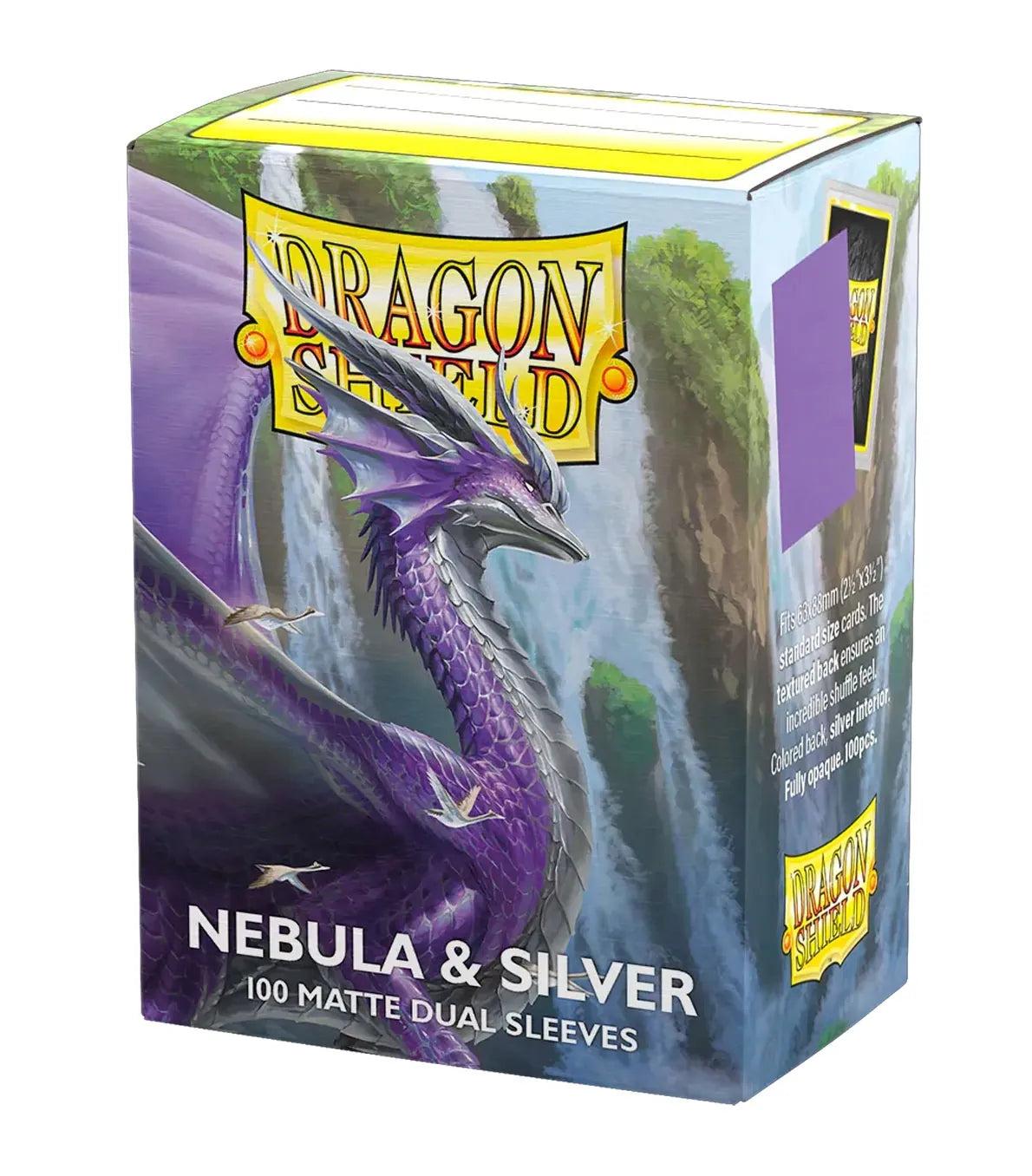 DRAGON SHIELD SLEEVES STANDARD DUAL MATTE NEBULA & SILVER (100 CT.)-TCG-DRAGON SHIELD-Akibara Xpress
