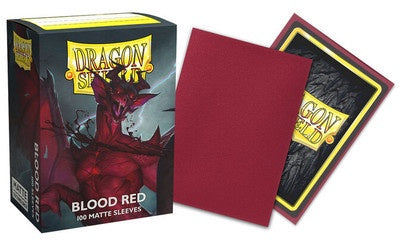 DRAGON SHIELD SLEEVES: STANDARD- MATTE BLOOD RED 'SIMURAG' (100 CT.)-TCG-COQUIHOBBY-Akibara Xpress