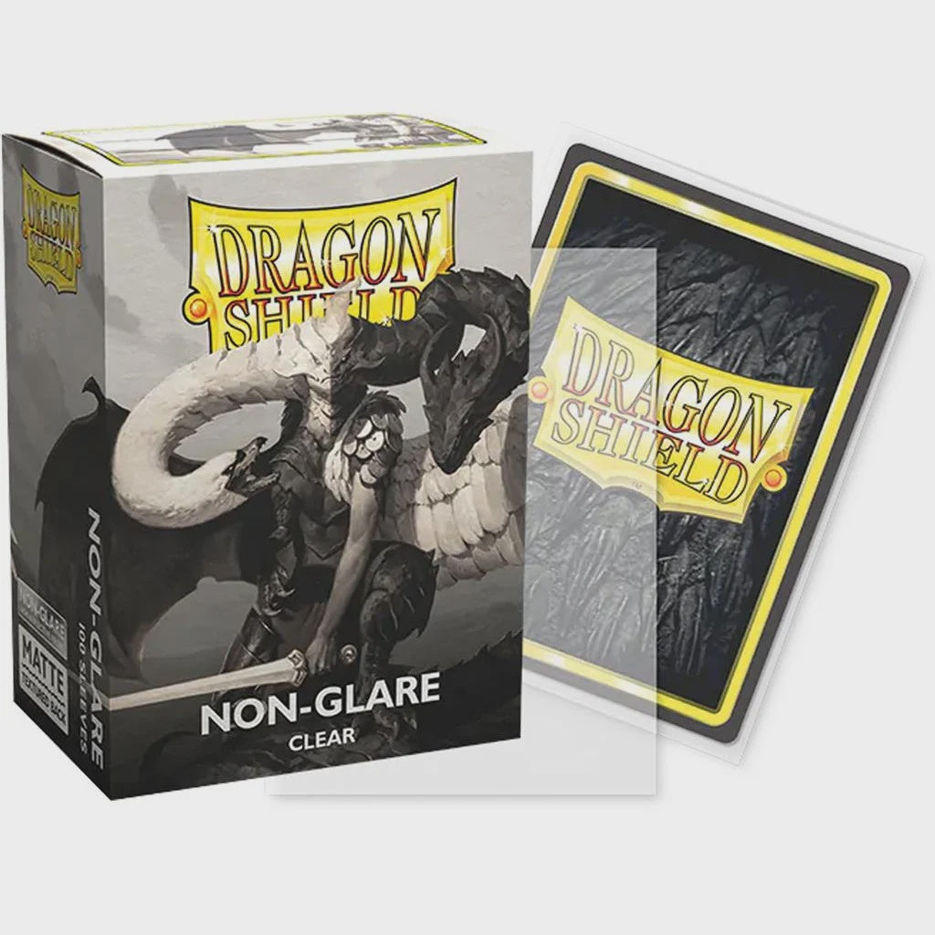 Dragon Shield Sleeves: Standard- Matte Non-Glare Clear V2 (100 ct.)-TCG-DRAGON SHIELD-Akibara Xpress