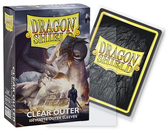 Dragon Shield Sleeves: Standard- Matte Outer Sleeves - Clear (100ct.)-TCG-DRAGON SHIELD-Akibara Xpress