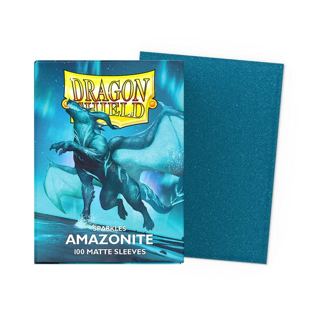 DRAGON SHIELD SLEEVES STANDARD MATTE SPARKLES AMAZONITE (100 CT)-TCG-DRAGON SHIELD-Akibara Xpress