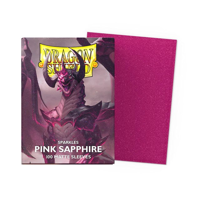 DRAGON SHIELD SLEEVES STANDARD MATTE SPARKLES PINK SAPPHIRE (100 CT)-TCG-DRAGON SHIELD-Akibara Xpress