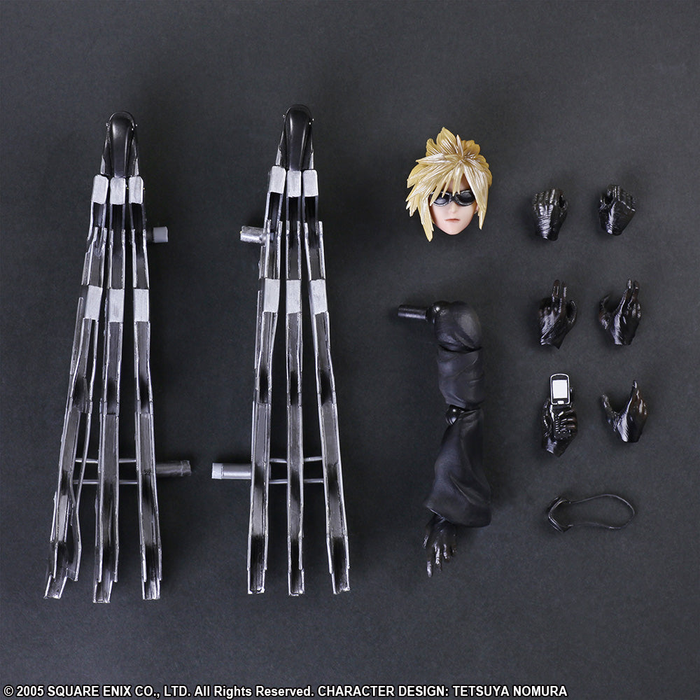 FINAL FANTASY VII ADVENT CHILDREN PLAY ARTS - KAI- CLOUD STRIFE & FENRIR-Figuras-SQUARE ENIX-Akibara Xpress