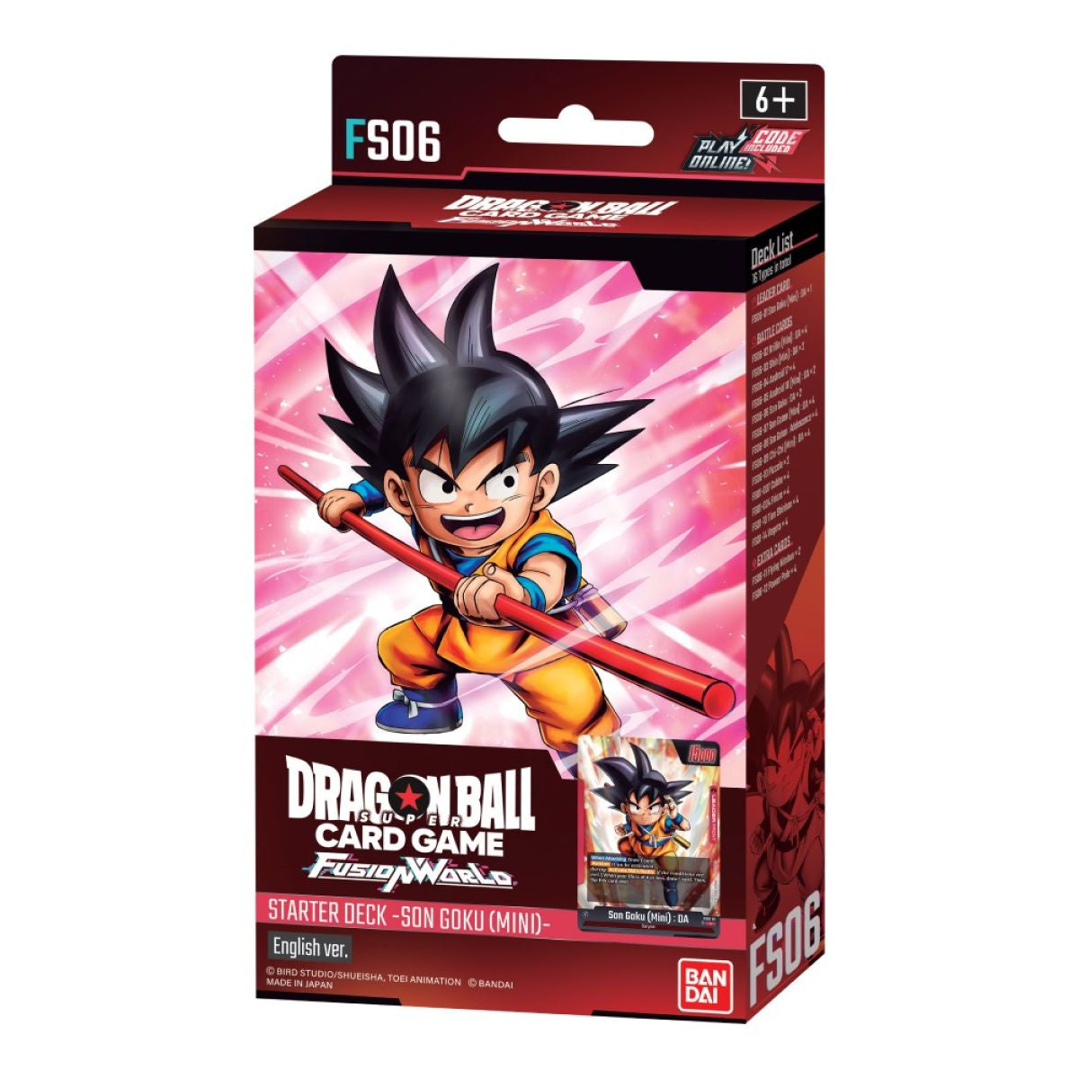 DRAGON BALL TCG FUSION WORLD STARTER DECK FS06 GOKU