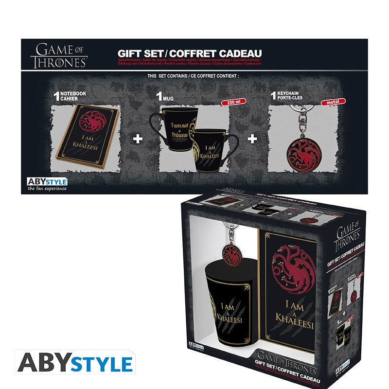 GAME OF THRONES - Targaryen Mug Keychain & Notebook Gift Set