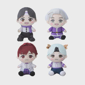 TinyTAN "Purple Holidays" MP Sit-Down Plush "RM & Jin & SUGA & j-hope"