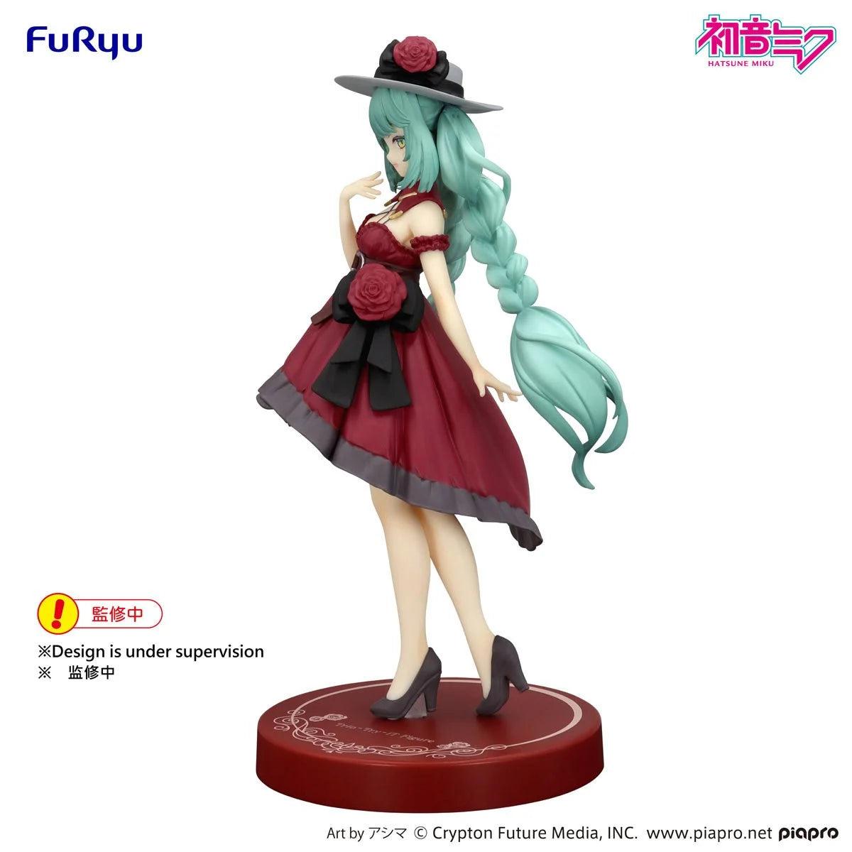 HATSUNE MIKU TRIO TRY IT FIGURE OUTING DRESS RED COLOR VER-Figuras-BANPRESTO-Akibara Xpress