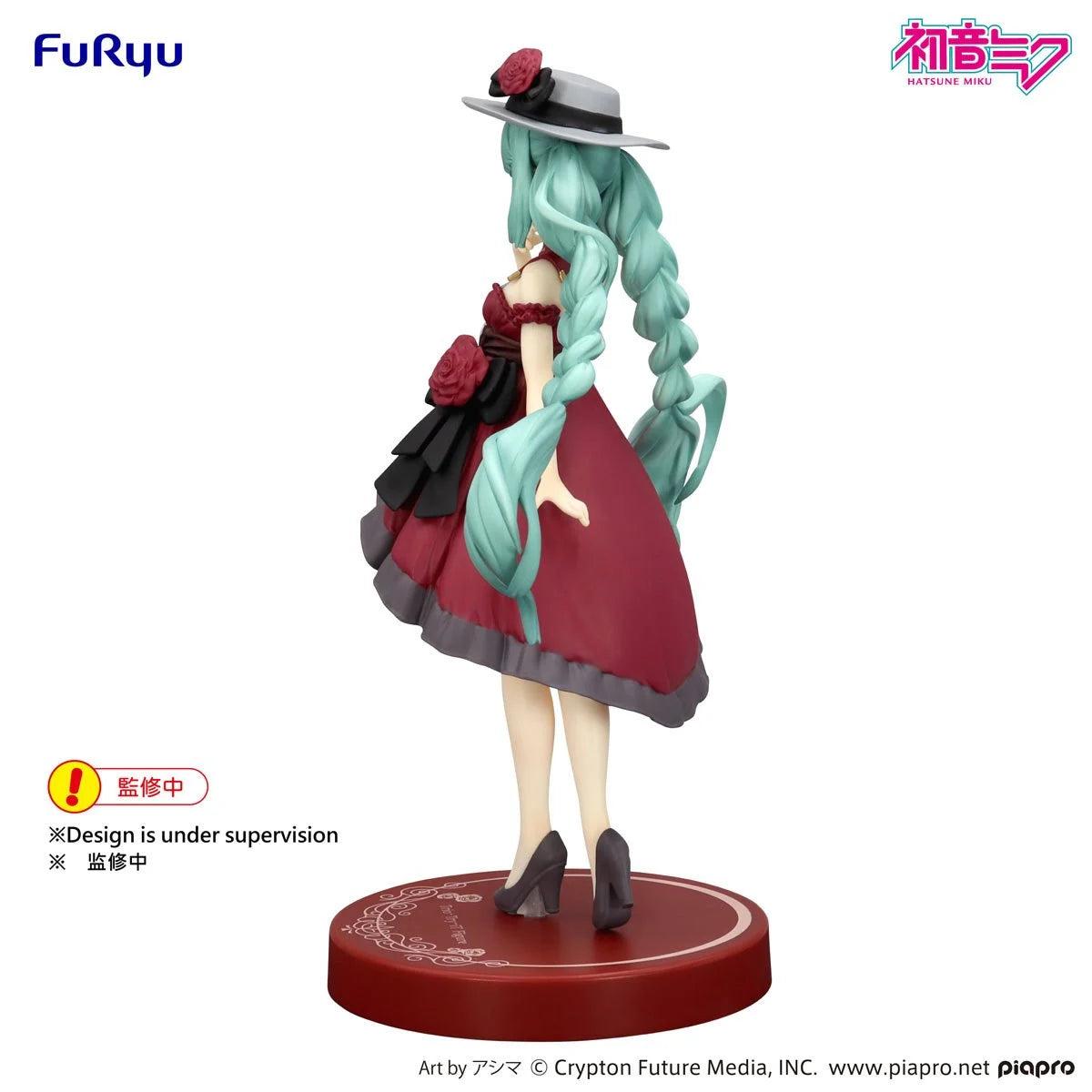 HATSUNE MIKU TRIO TRY IT FIGURE OUTING DRESS RED COLOR VER-Figuras-BANPRESTO-Akibara Xpress