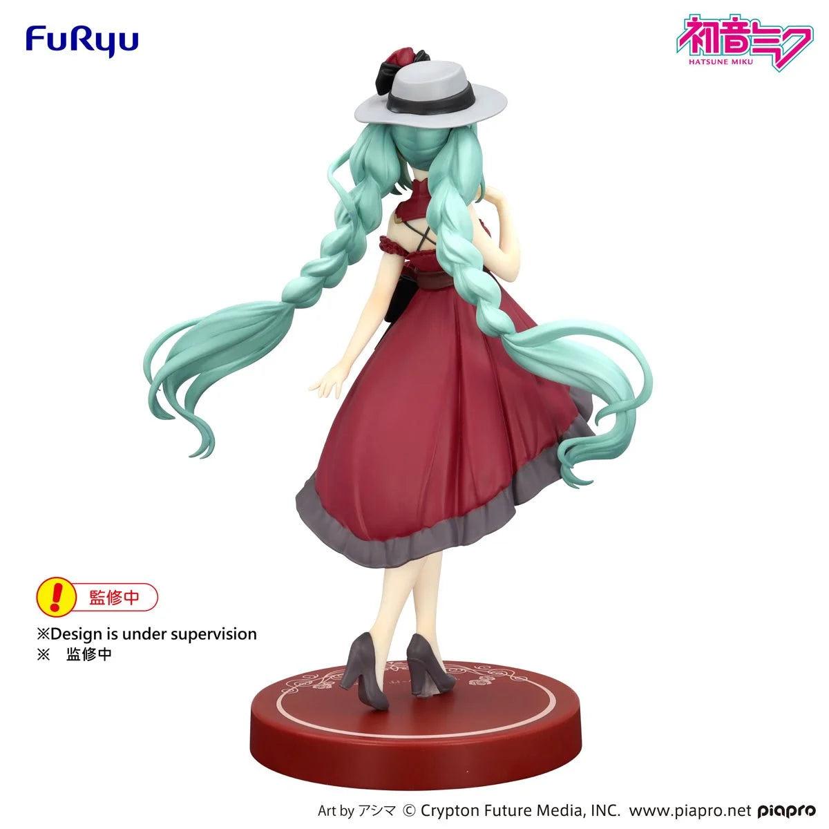 HATSUNE MIKU TRIO TRY IT FIGURE OUTING DRESS RED COLOR VER-Figuras-BANPRESTO-Akibara Xpress