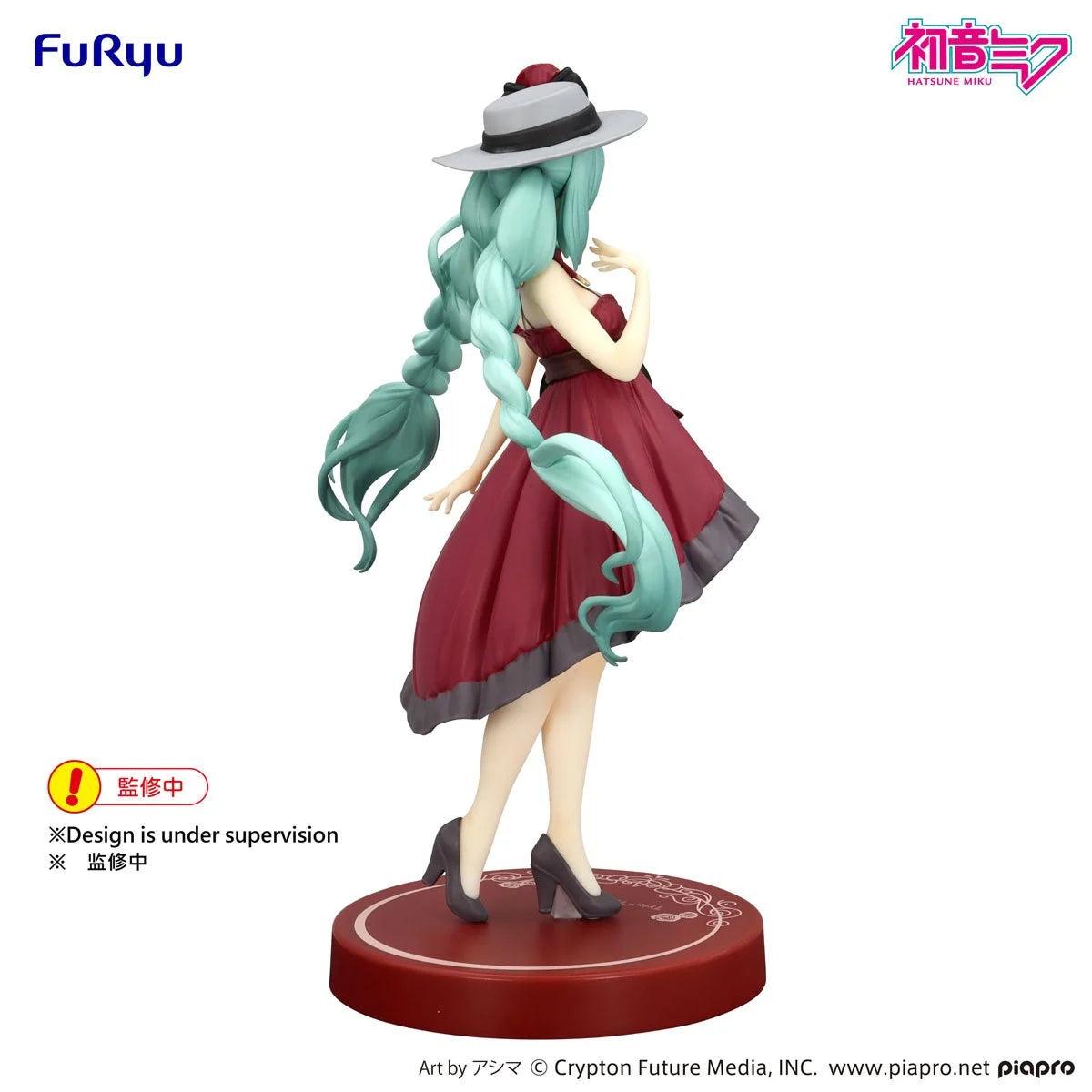 HATSUNE MIKU TRIO TRY IT FIGURE OUTING DRESS RED COLOR VER-Figuras-BANPRESTO-Akibara Xpress