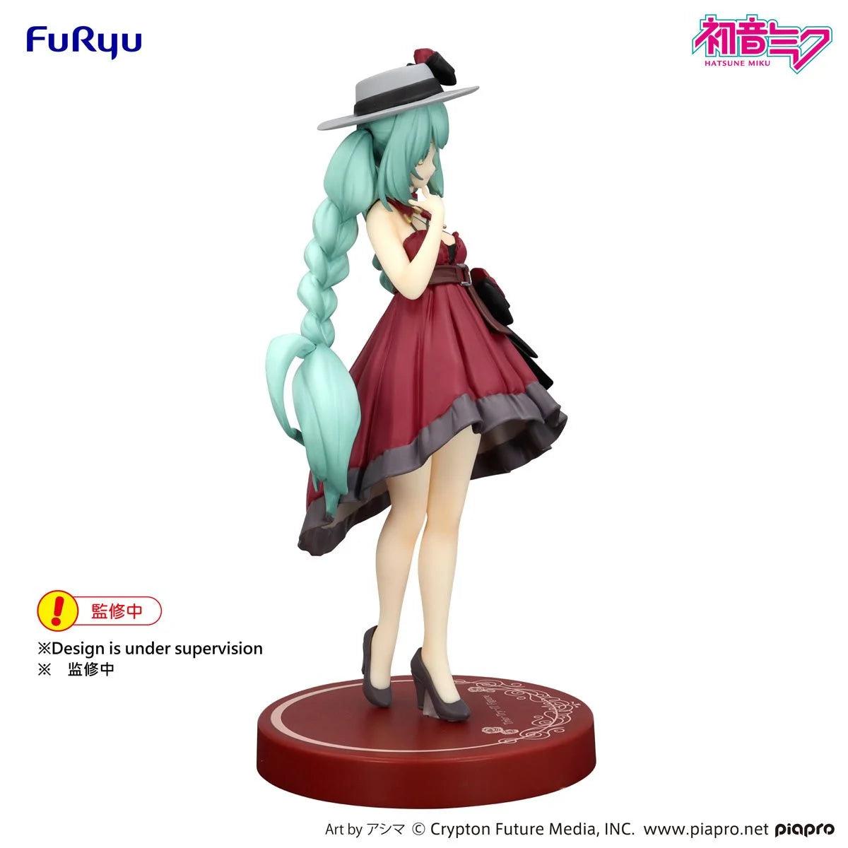 HATSUNE MIKU TRIO TRY IT FIGURE OUTING DRESS RED COLOR VER-Figuras-BANPRESTO-Akibara Xpress