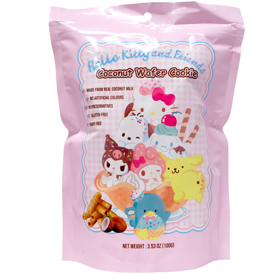 HELLO KITTY Wafer Coconut Flavor 100g-Alimentos-Asian Food-Akibara Xpress