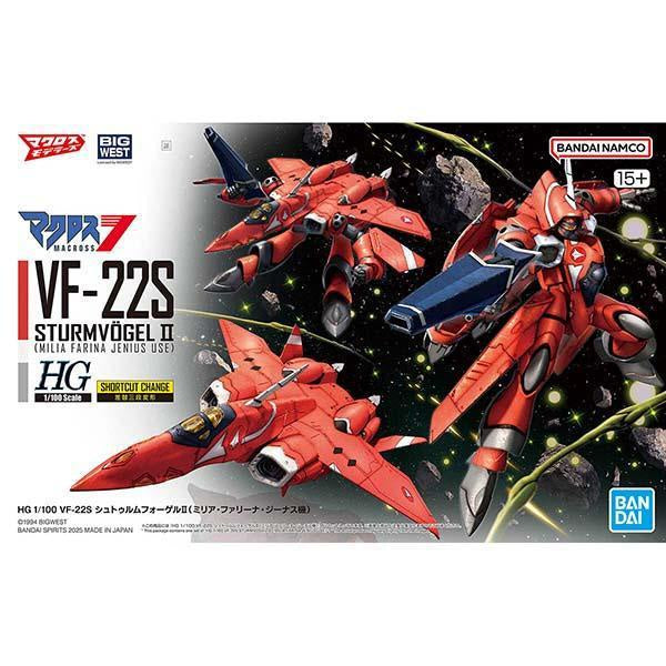 HG 1/100 VF-22S STURMVOGEL Ⅱ (MILIA FARINA JENIUS USE)-Figuras-BANDAI-Akibara Xpress