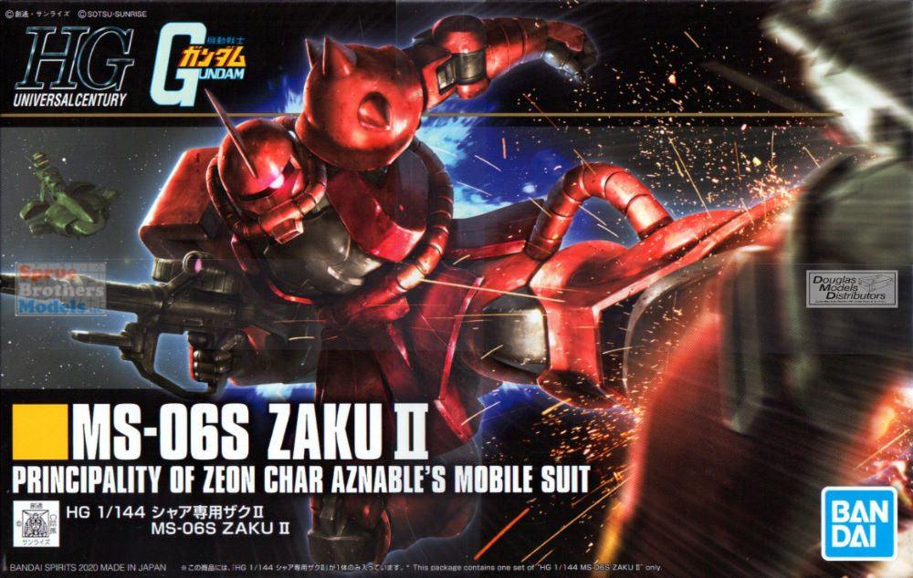 HG 1/144 MS-06S ZAKU II-Figuras-BANDAI-Akibara Xpress