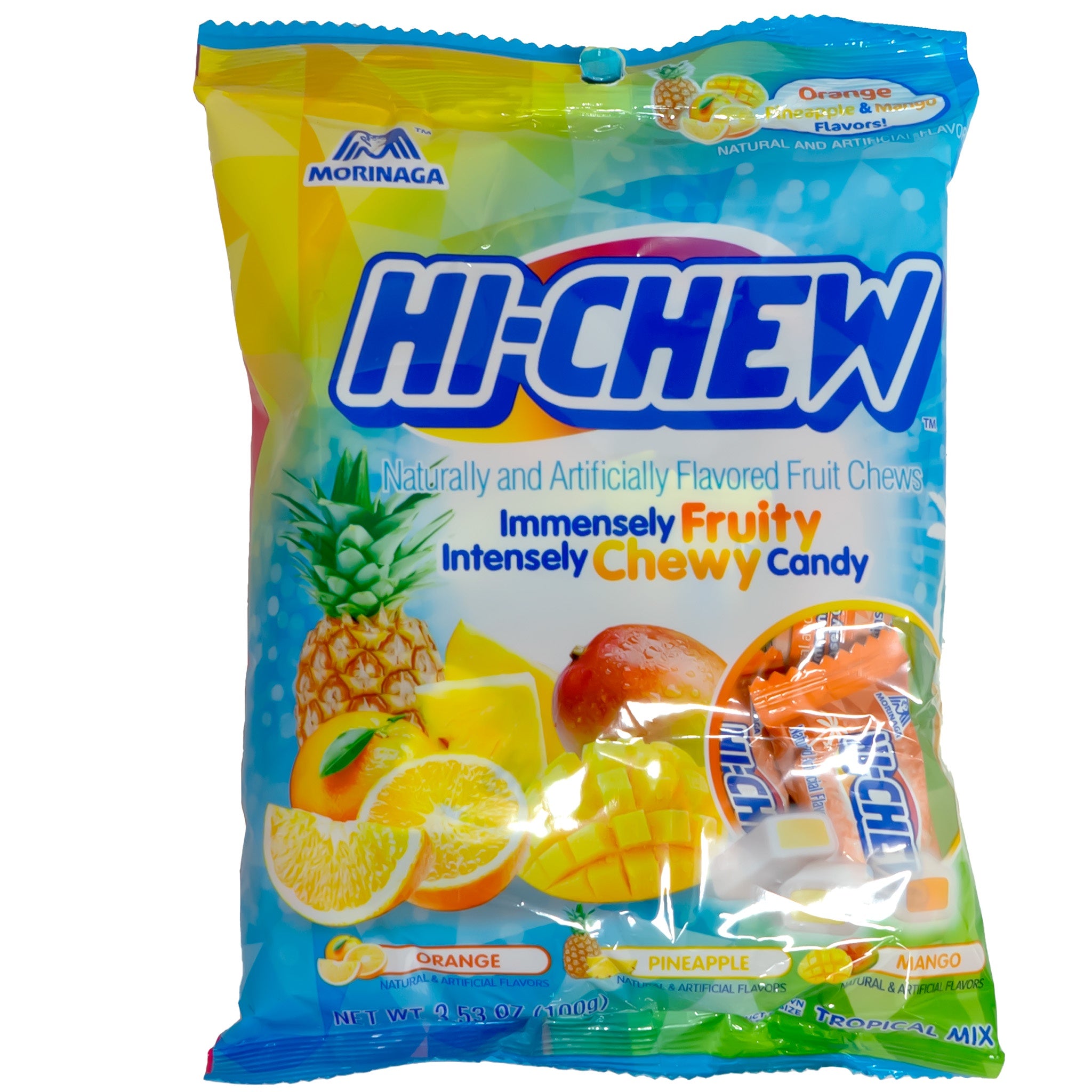 Hi-Chew 3 Flavor Tropical Mix Soft Candy 100g-Alimentos-Asian Food-Akibara Xpress